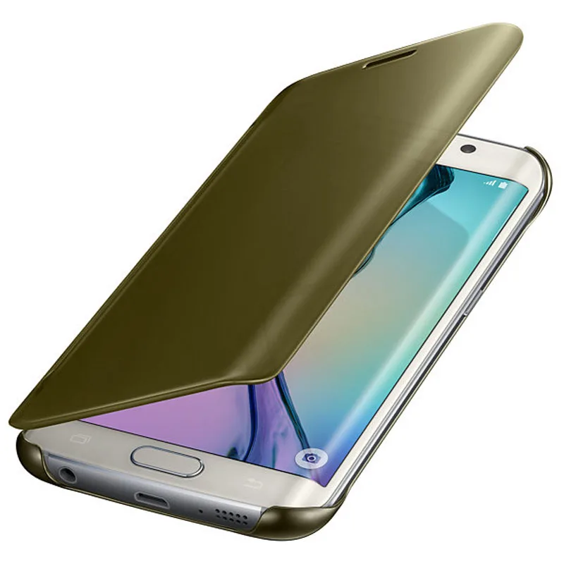 S6 edge Mirror Leather case For Samsung Galaxy plus Transparent Plastic Case Coque | Мобильные телефоны и аксессуары