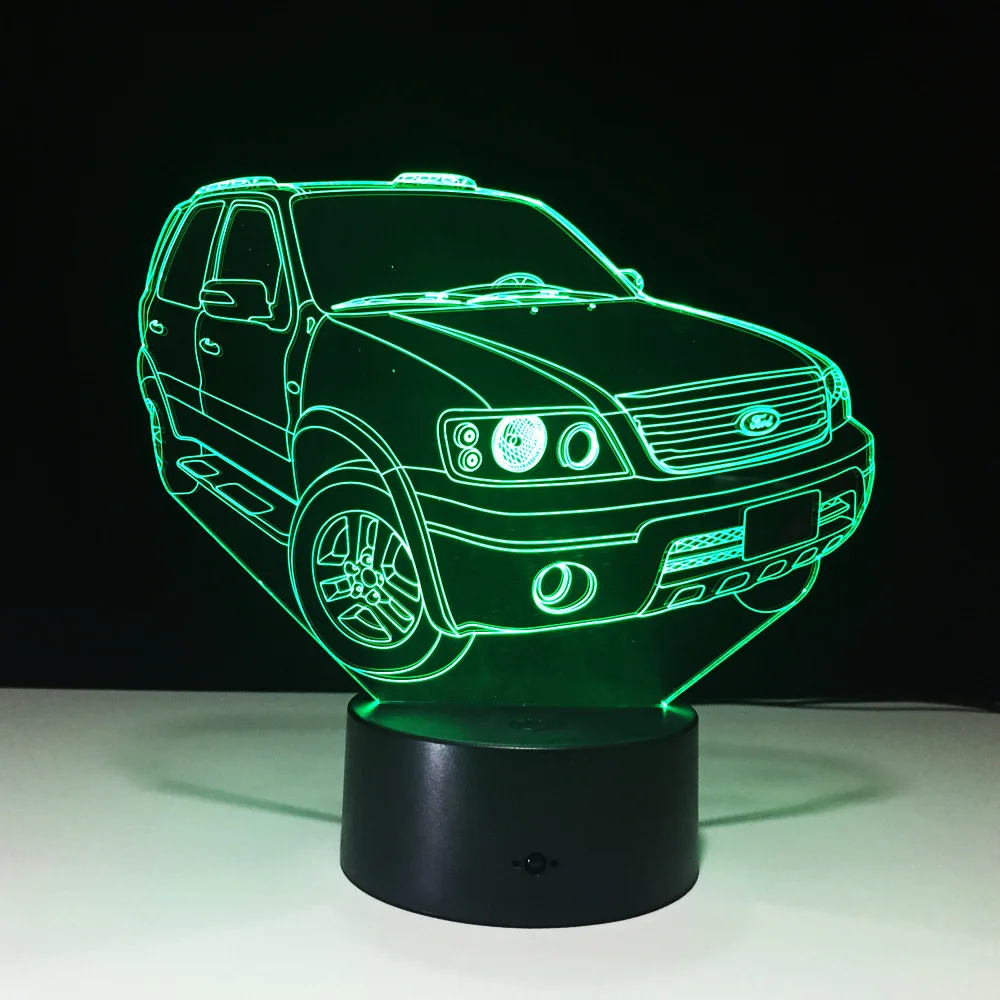 Фото 3D Автомобильный светодиодный ночник Luci Notturne свет для детей Usb лампа Лампы и 3D Автомобильный светодиодный ночник Luci Notturne свет для детей Usb лампа Лампы и