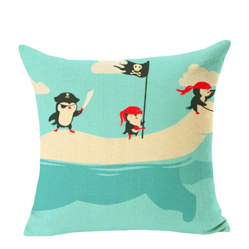 Забавная Милая Пиратская наволочка для дивана и автомобиля подушки Декоративные