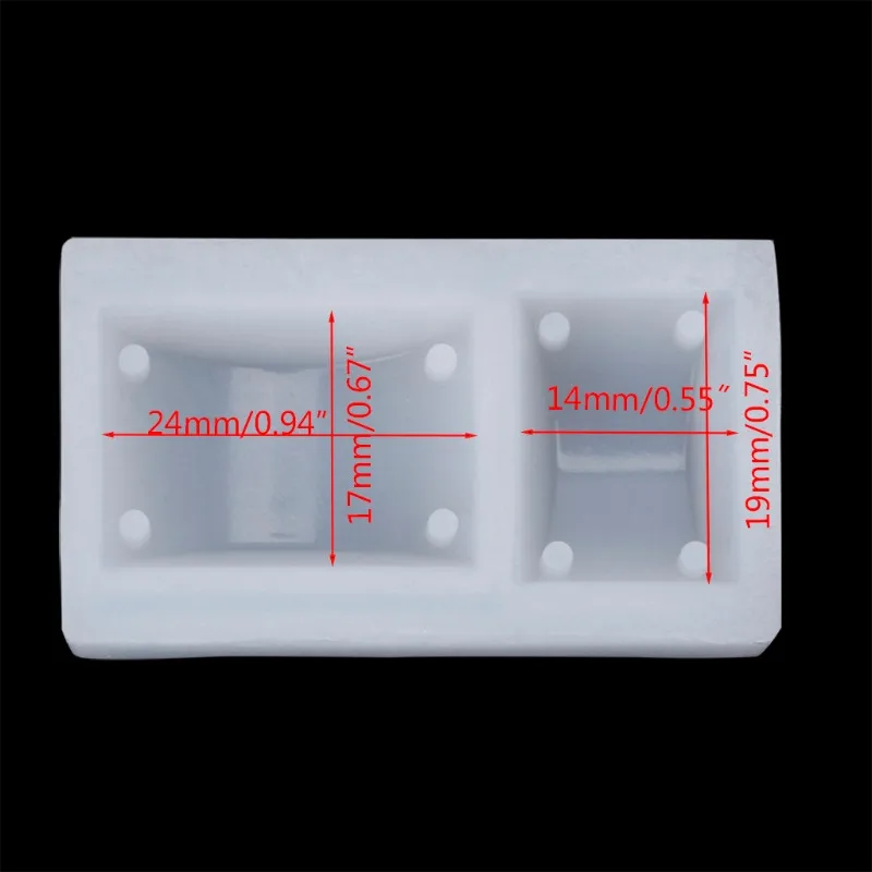 

JAVRICK Rectangle Silicone DIY Mold Bracelet Pendant Jewellery Making Mould Resin Hole NEW