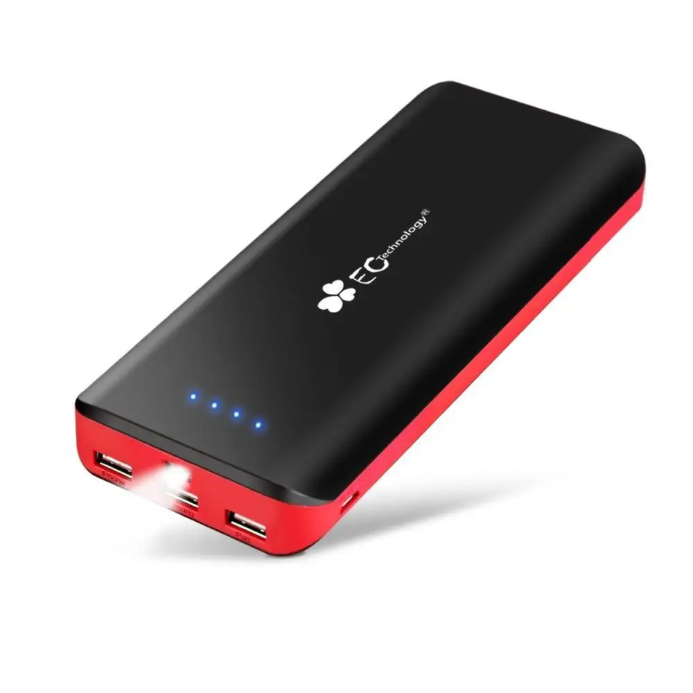 EC Technology Power Bank 30000mah High Capacity 3 USB Port PowerBank Fast Charging Universal External Battery Charger | Мобильные