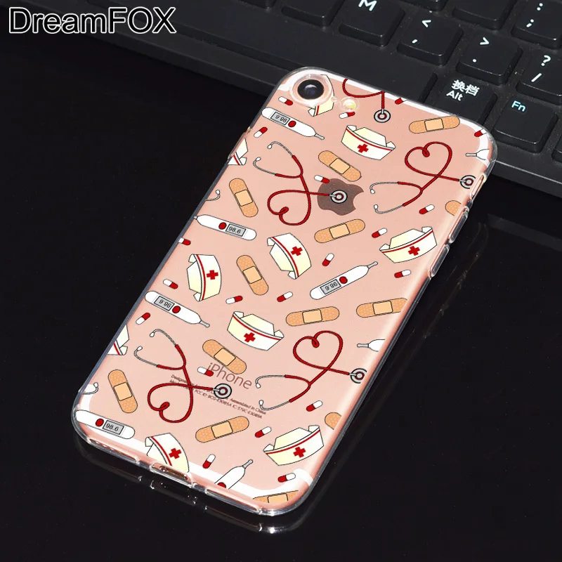 DREAMFOX L517 Милый Мягкий ТПУ силиконовый чехол для медсестры доктора Apple iPhone 11 Pro XR XS Max