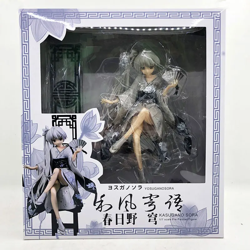 Аниме Фигурка девушка Yosuga No Sora Kasugano Коллекция ПВХ модель игрушки кимоно черный