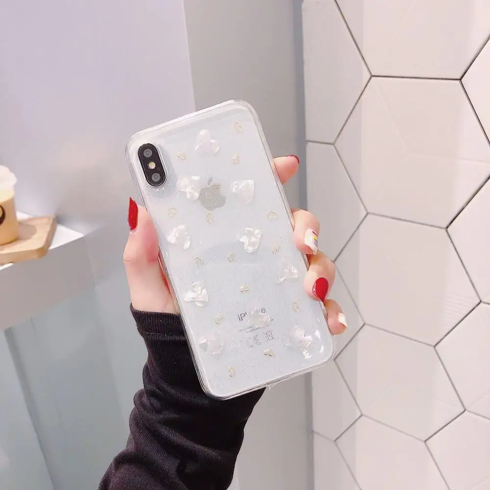 PEIPEN Silicone Glitter Bling Phone Case Fundas For Apple iphone 6 6S 7 8 Plus X XR XS MAX Cute Love Heart Soft Coque Cover | Мобильные