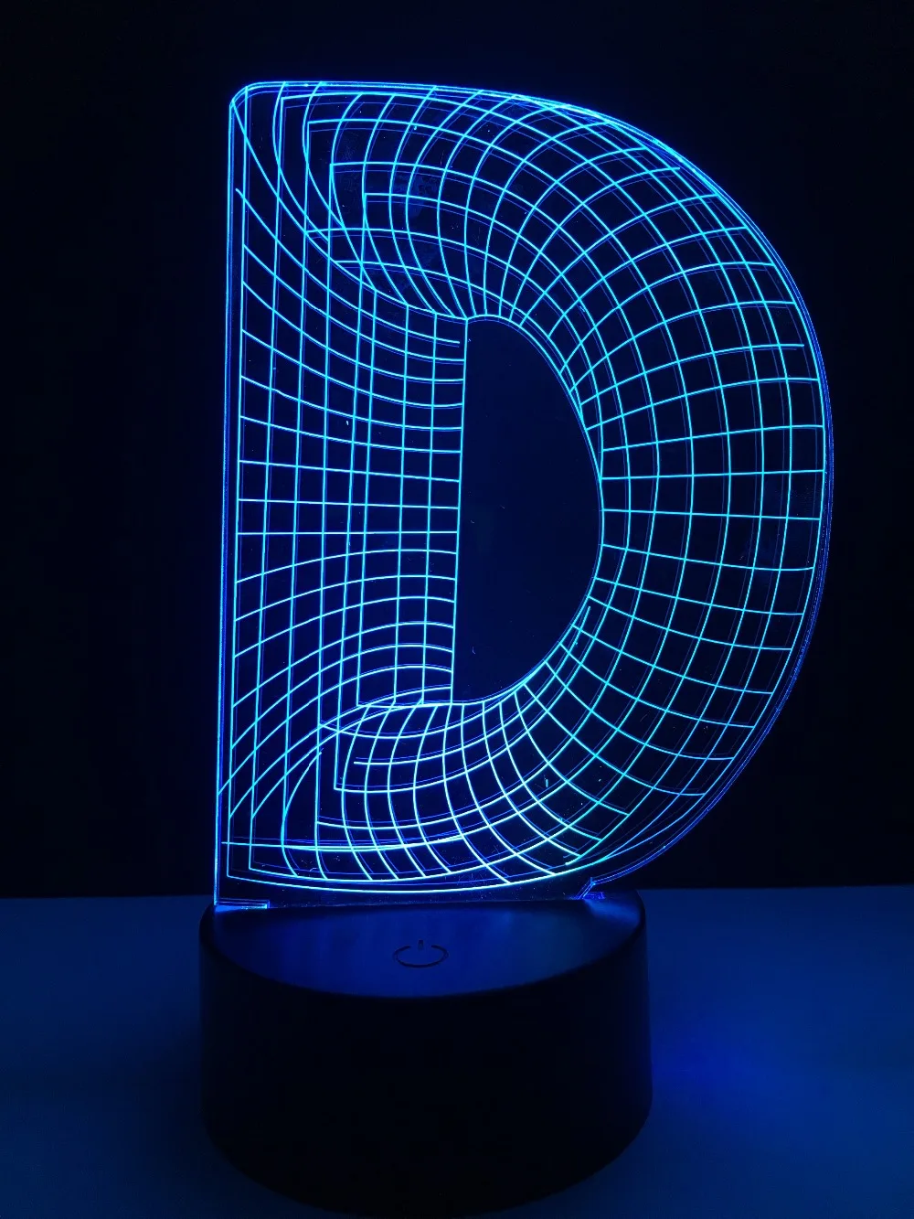 Уникальный 3D ночник с буквой алфавита D 7 цветов градиентный Настольный