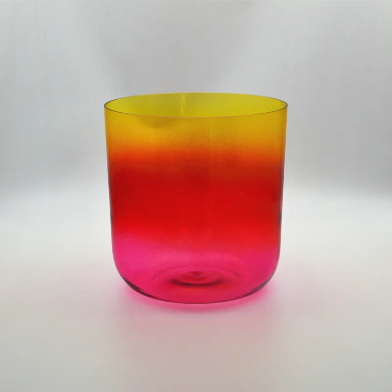 Кварцевая Хрустальная Поющая чаша HF с радужным светом настраиваемая красочная