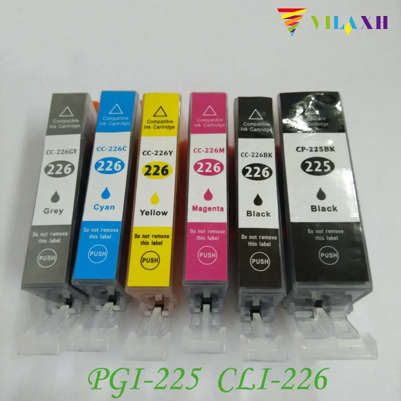 Vilaxh PGI-225 CLI-226 картридж для Canon PGI225 CLI226 PGI 225 PIXMA MG6120 MG6220 MG8120B MG8220 MX882 iP4820 iP4920 |