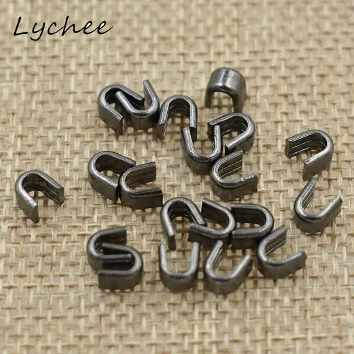 Gun Black Lychee 20 шт. 8# серебристый черный цвет медь молния Топ металлический стопор DIY ручной работы Швейные Молнии конец аксессуары - Цвет: Gun Black
