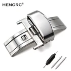 Металлическая пряжка для ремешка часов, полированный Серебристый браслет из нержавеющей стали 316L с пряжкой, 18 мм 20 мм 22 мм 24 мм, аксессуары для часов