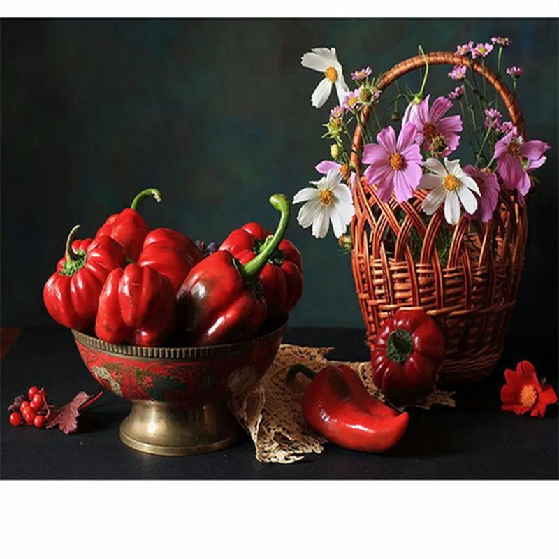 Картина из страз 5D сделай сам вышивка распродажа цветочных корзин для домашнего