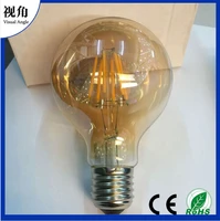 100pcs lot dimmablevintage led filament bulbgolden g80 110v 130v 6w e27 base led spot lamp g80 lampada led