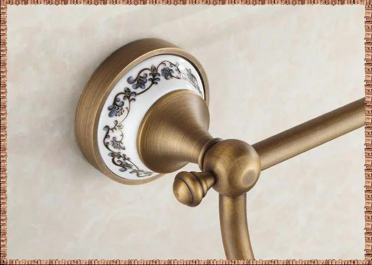 Free shipping Towel rack copper bathroom accessories double fashion antique towel bar /towel holder HJ-1811 | Строительство и
