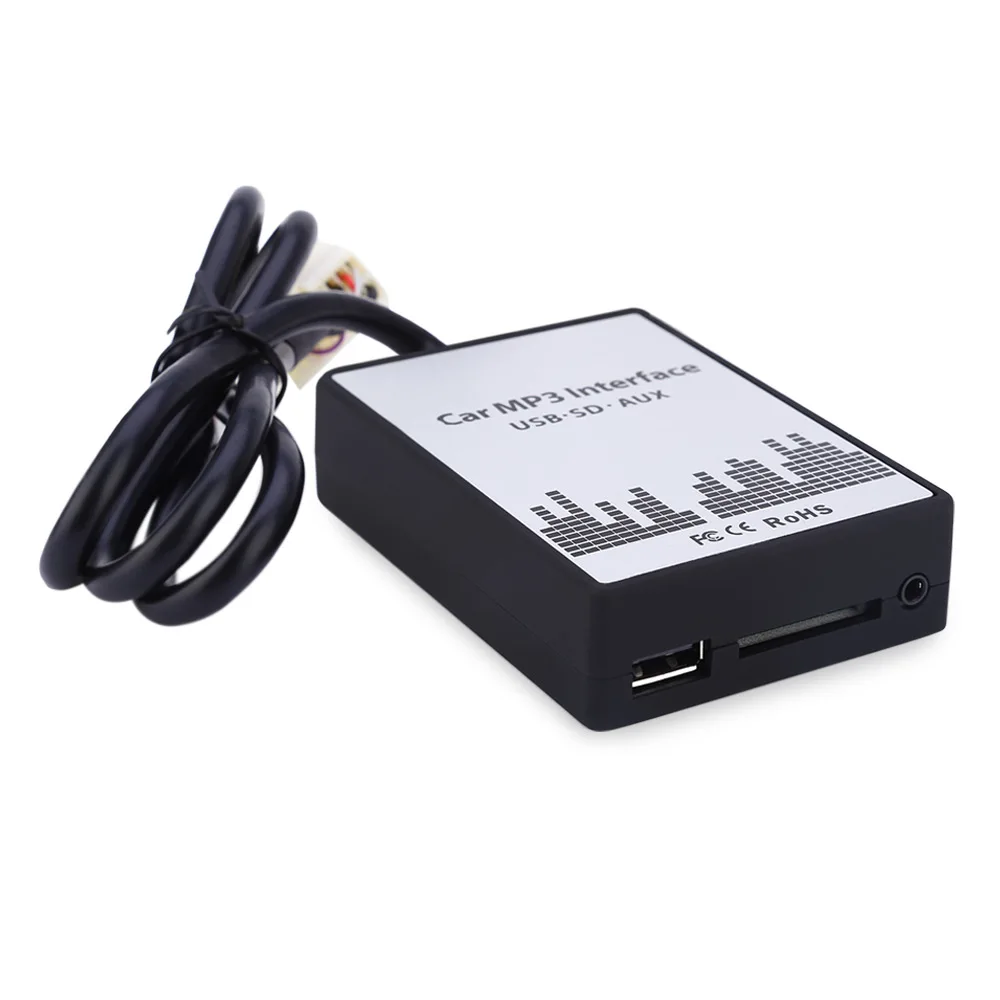 Автомобильный адаптер AUX 3 5 мм автомобильный интерфейс MP3 DC 12 В USB SD Дата кабель