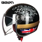 BEON B-108A rcycle шлем 34 шлемы с открытым лицом moto cross винтажный шлем moto casque Casco Capacete Ретро шлем