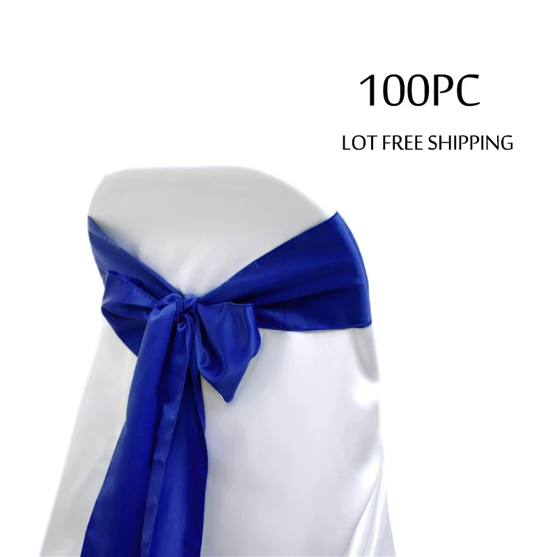 100 шт. розовые румяна свадебное украшение атласное кресло с поясом бантами