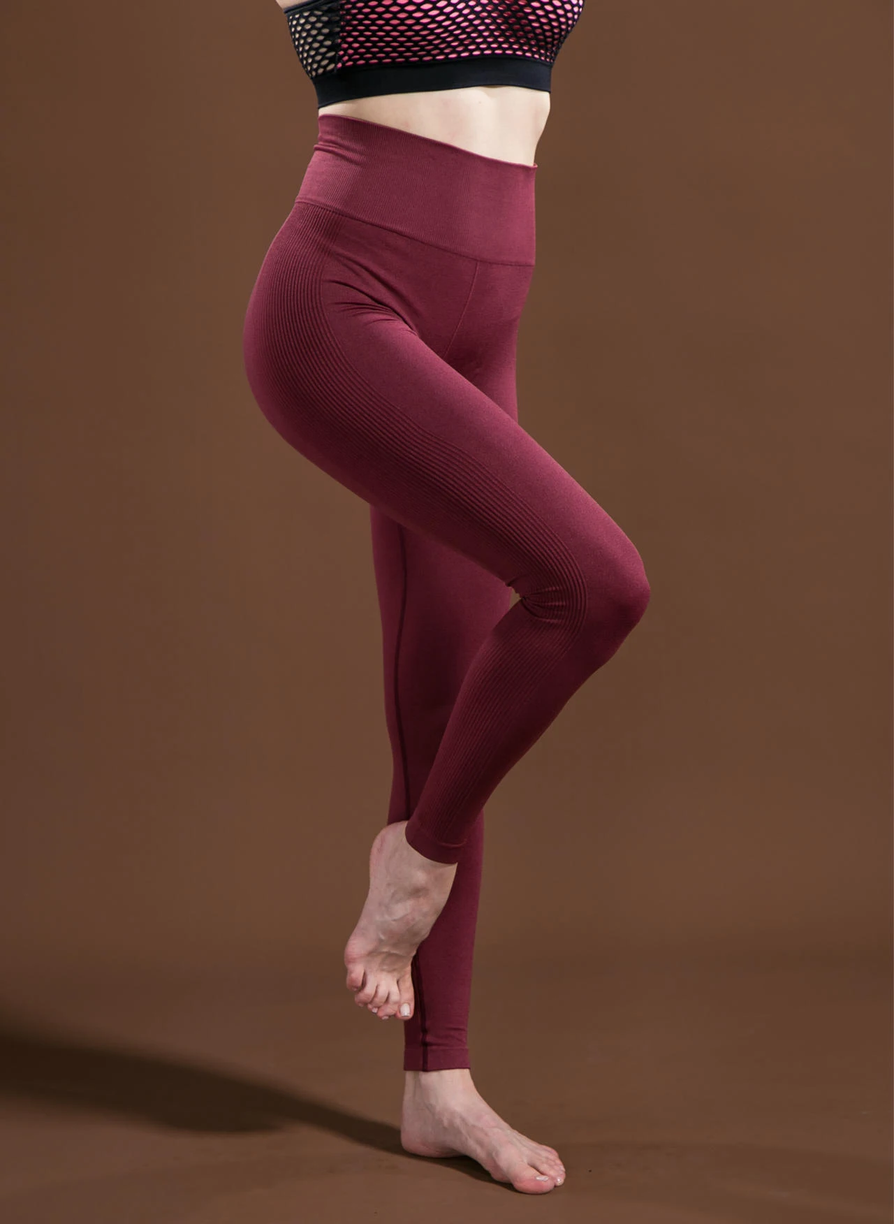 Wine Red Женские спортивные штаны Спортивная одежда для бега Штаны для фитнеса или йоги с высокой талией эластичные леггинсы для спортзала компрессионные колготки брюки леггинсы - Цвет: Wine Red