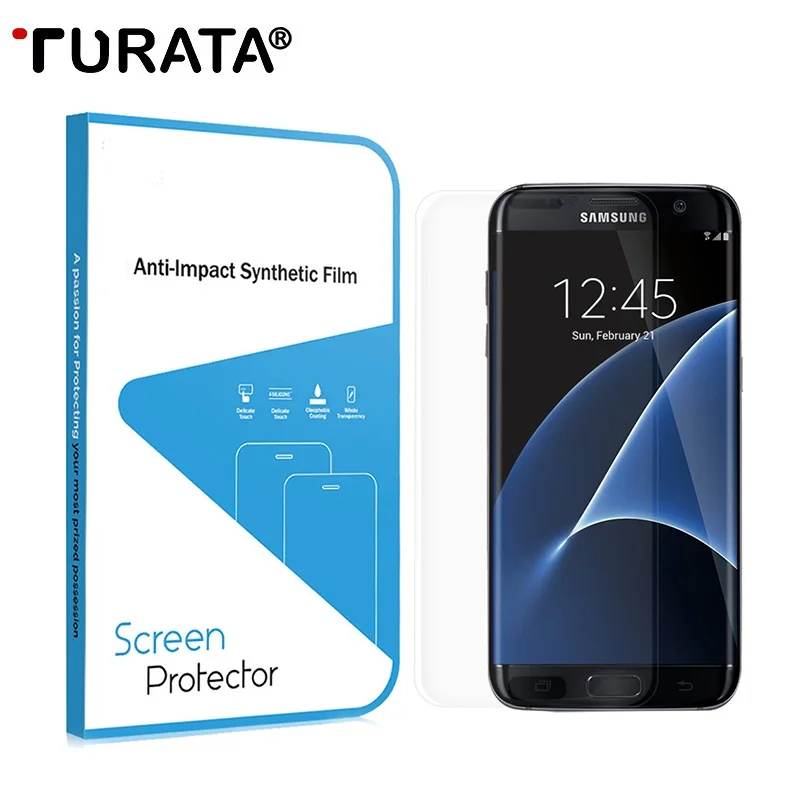 Turata Защита экрана для samsung Galaxy S7 3D изогнутое закаленное стекло Ультра тонкое 9H полное покрытие прозрачная