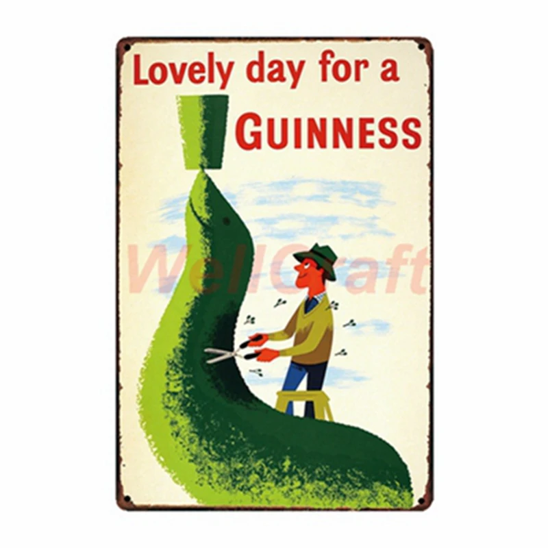 [WellCraft] Guinness металлические знаки плакат налет пива роспись античный подарок Винтаж ремесло Бар Паб Декор FG-210 - Цвет: WA 2011