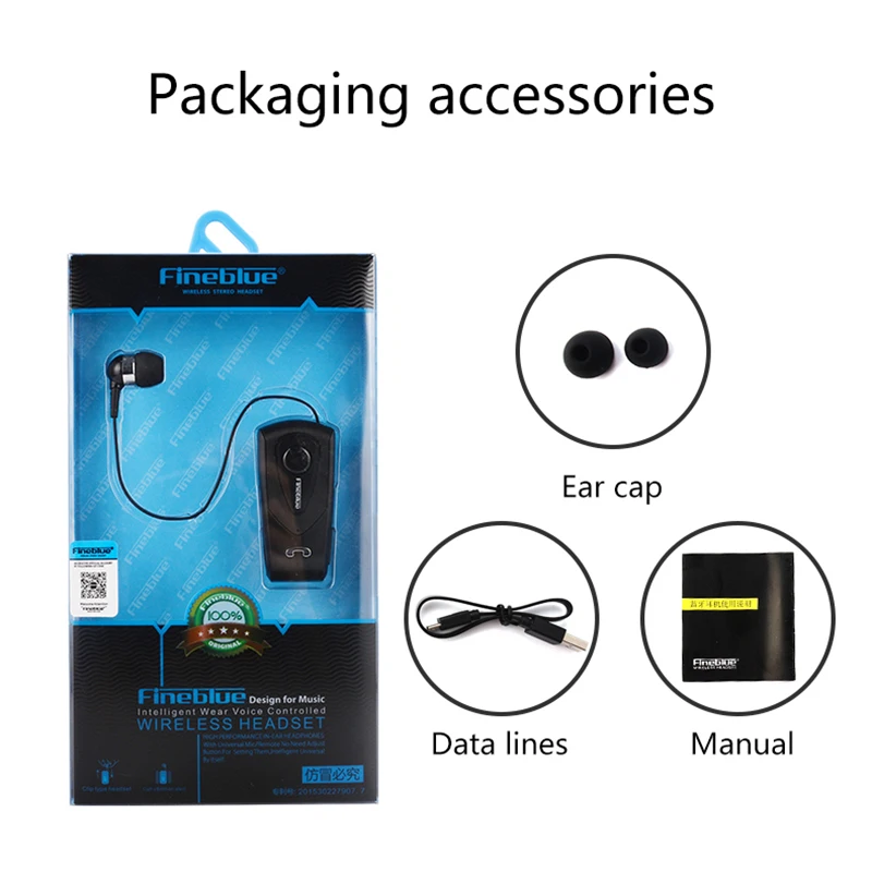 

FINEBLUE F930 Original Wireless Bluetooth Earphone Handsfree portability scalable Earbud with Microphone Earphone for Phone PC