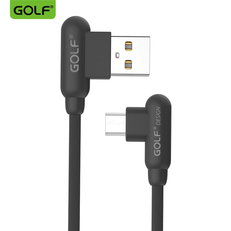 GOLF 90 градусов под прямым углом Micro USB кабель для синхронизации данных и зарядки для samsung S6 S7 LG G3 G4 Redmi 5 6 6A 7 телефонов usb кабели для зарядки
