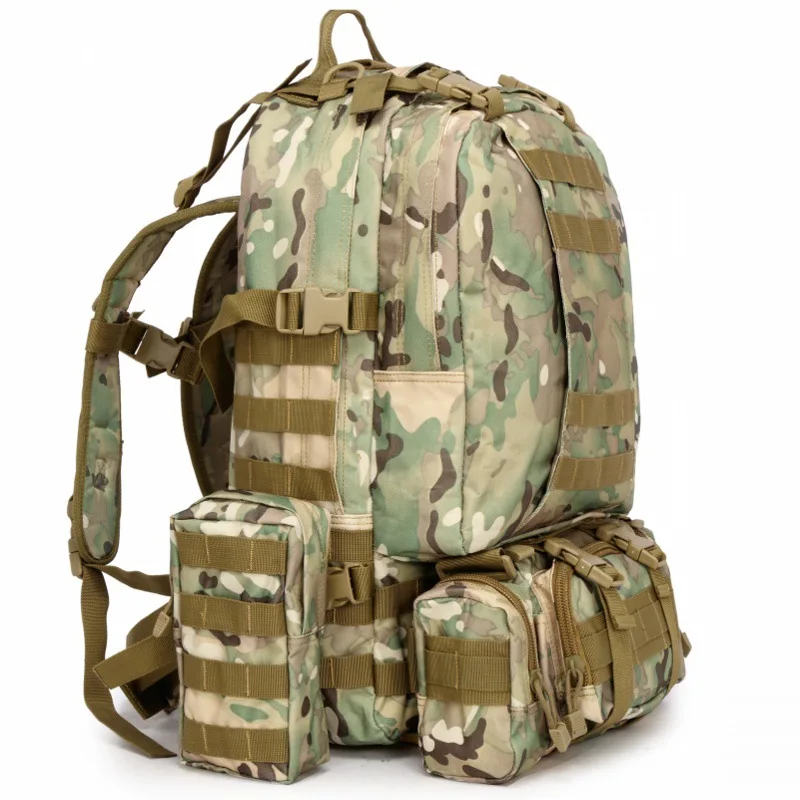 Военный тактический рюкзак CQC 55L 1000D с системой Молле камуфляжные сумки для спорта