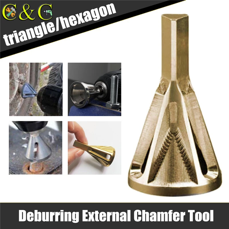 

Инструмент для удаления заусенцев с титановым покрытием, инструмент для снятия заусенцев с внешней фасок, треугольный/шестигранный хвосто...