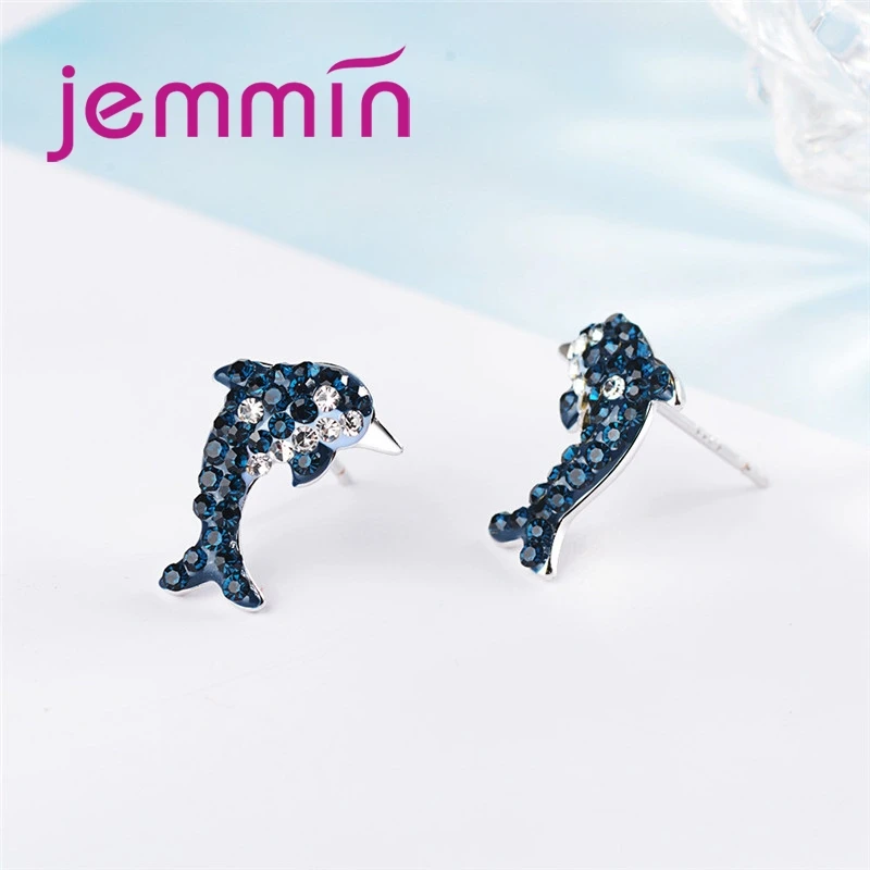 Женские серебряные сверкающие серьги с фианитами|Серьги-гвоздики| |