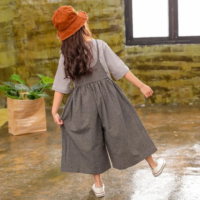 Детская одежда для больших девочек летняя детская Однотонная футболка Топы +