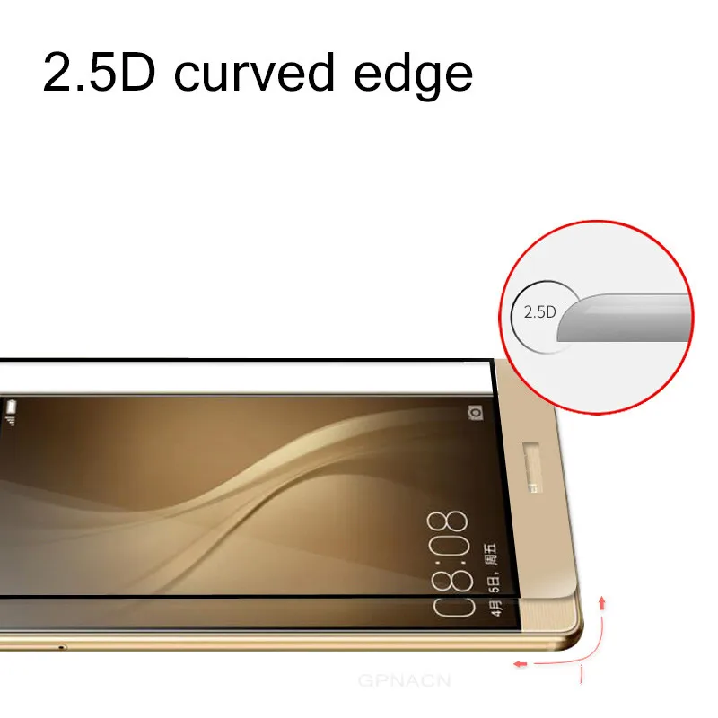 Gulynn Full Cover Tempered Glass for huawei P20 P20lite P20pro 9H 3D curved screen protector honor V8 V9 V10 mate8 9 | Мобильные