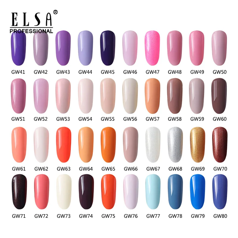 ElSA 6 шт./лот Гель-лак для ногтей отмачиваемый Полупостоянный УФ-светодиодный с