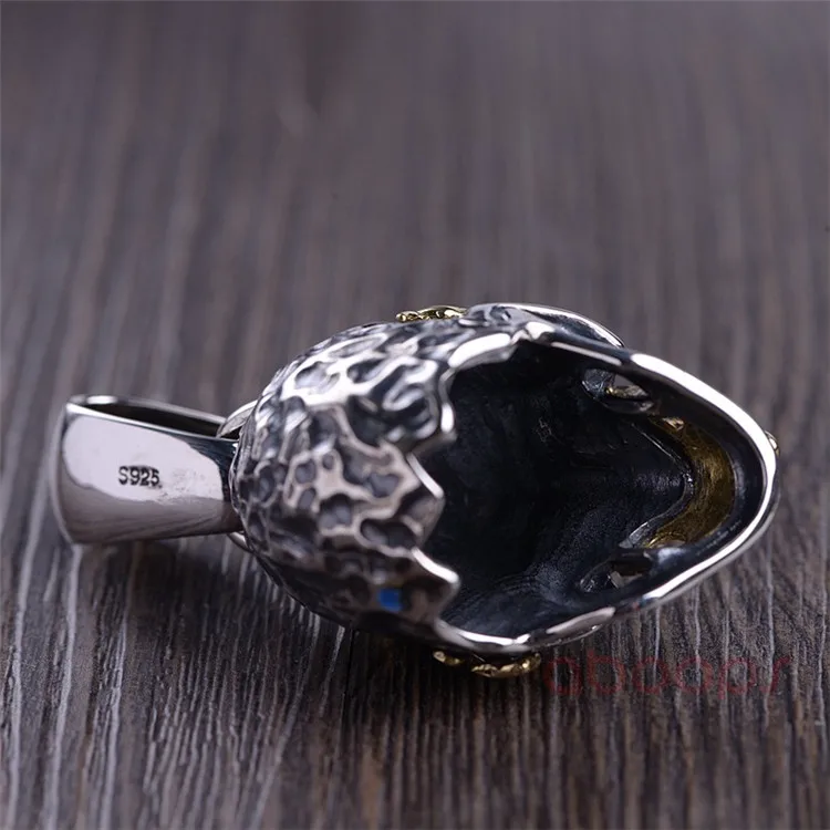Gothic 925 Sterling Silver Skull Pendant with Gold Tiger & Dragon & Tortoise & Vermilion Bird for Men Boys,Free Shipping
Gothic 925 Sterling Silver Skull Pendant with Gold Tiger & Dragon & Tortoise & Vermilion Bird for Men Boys,Free Shipping