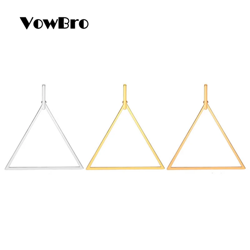 Wowbro хит продаж треугольные серьги из нержавеющей стали титановой Мужские Серьги