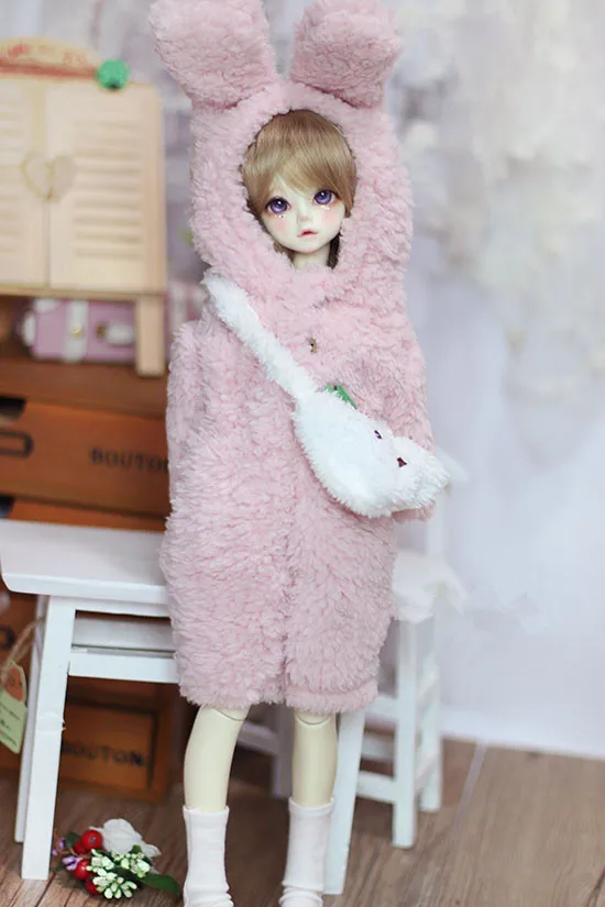 Пижама с милым кроликом розовый костюм животного для куклы BJD 1/6 YOSD 1/4 MSD одежда по