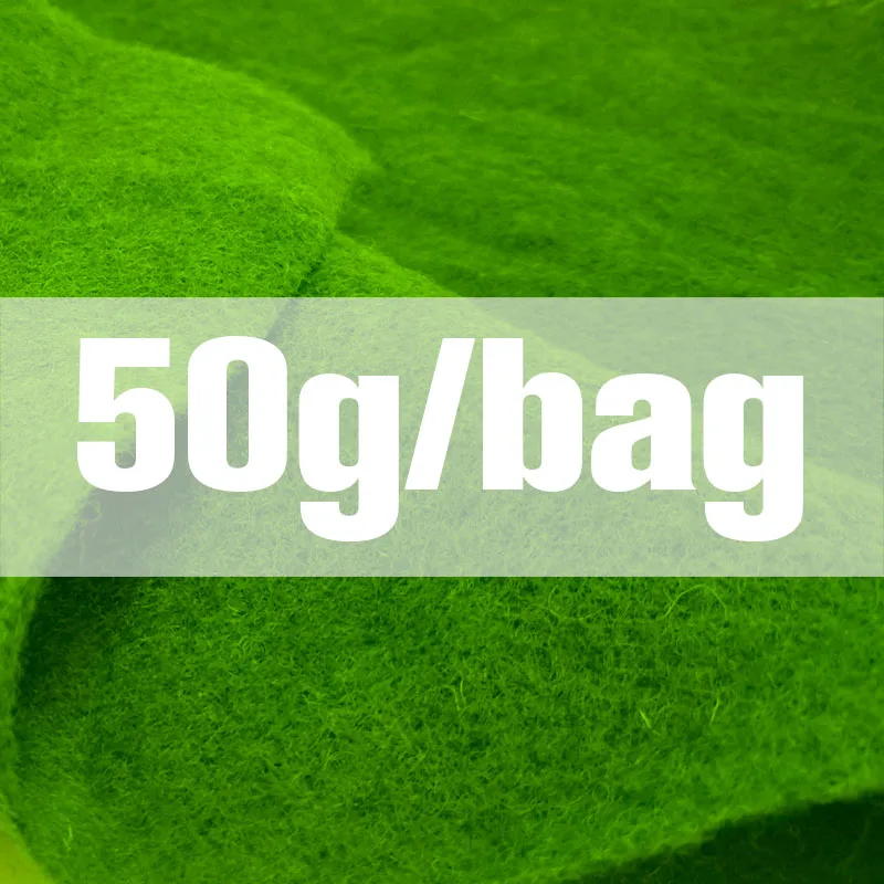 50gram Вата/полувойлочная шерсть для игл войлока, игла для валяния, прядильное волокно, фото реквизит зеленый - Цвет: 50gram