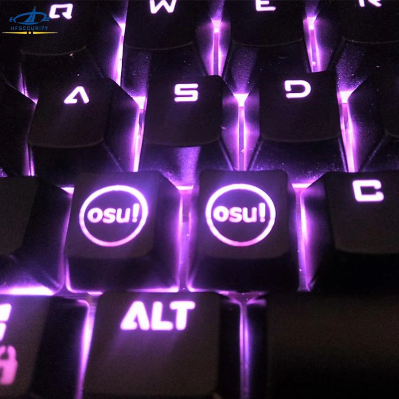 2 шт. подсветка OSU колпачки для вишневых переключателей Механическая игровая клавиатура красный черный желтый цвет сердце подсветка Keycap