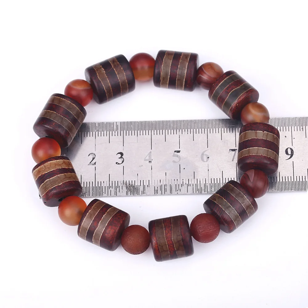 Natural Tibet Dzi Agate beads bracelets crystal fashion women bracelet vintage braceletes for Chinese Style Pop Buda | Украшения и