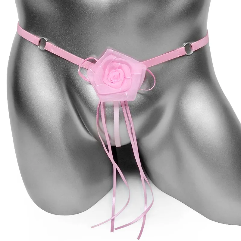 Sissy сексуальные трусики стринги нижнее белье для мужчин гей новинка цветок