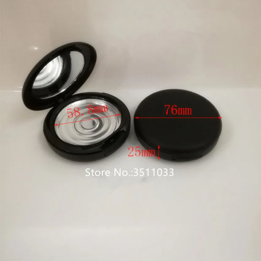 Упаковка из 24 шт. Черных Круглых Пластиковых пустых теней для век сделай сам