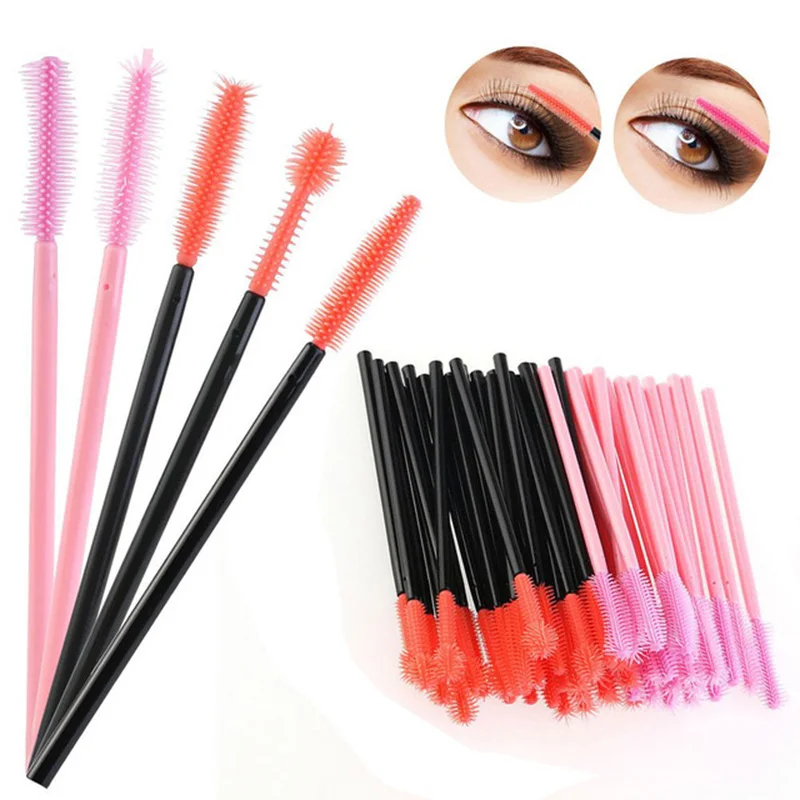 Одноразовый силиконовый гель Расческа для ресниц 50 шт./лот инструмент