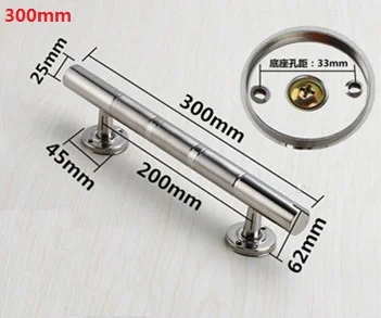 300mm Полые нержавеющей стальная деревянная дверь тянуть ручку Pull Push дверные ручки для дерева Стекло вход спереди - Цвет: 300mm