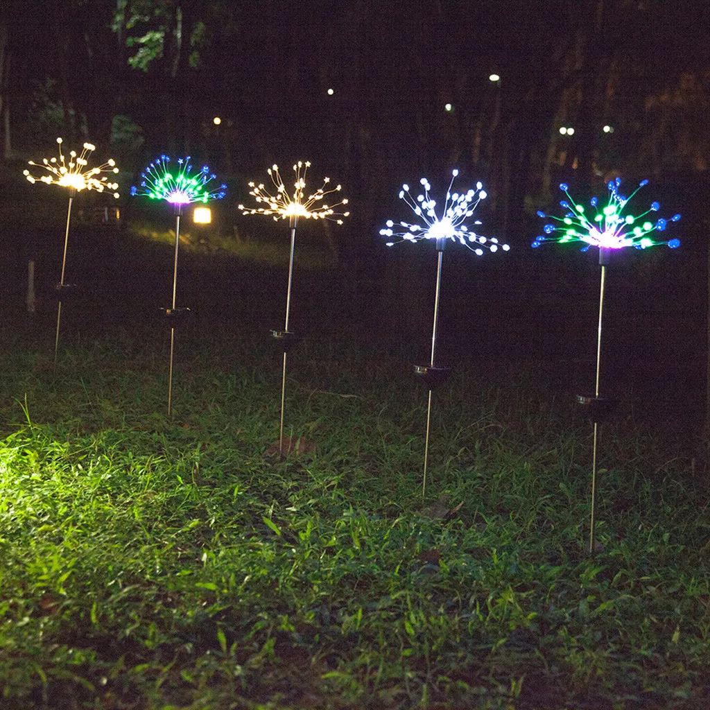 Новинка 2019 90LED солнечный свет для сада Рождественские огни наружный фейерверк