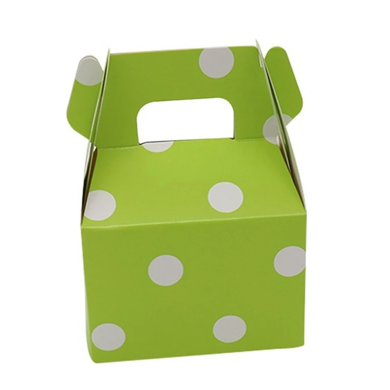 12pc gable Box with Handle Baby Shower Wedding Party Gift Favour Boxes perfect mini kids party Blue Boy Pink Girl Weddding Candy
