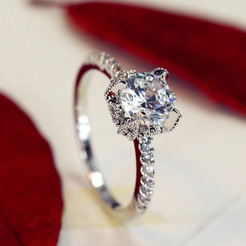 Женское Обручальное Кольцо YINHED роскошное кружевное кольцо из стерлингового