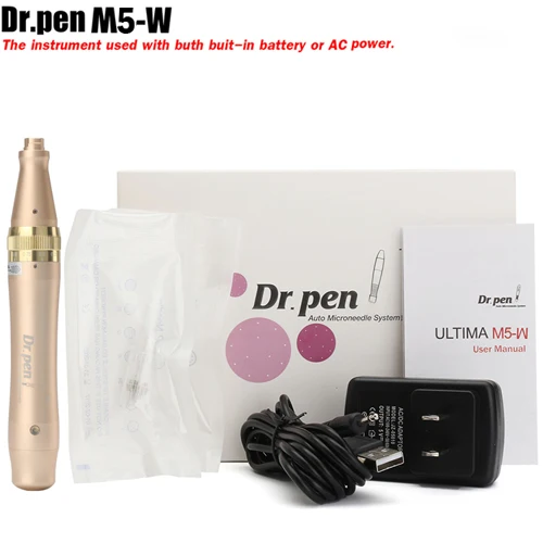 Dr Pen M5 Электрический Профессиональный Антивозрастной уход за лицом для постугревых рубцов уход за кожей лучший набор детских инструментов - Цвет: M7-W(With Gift Box)