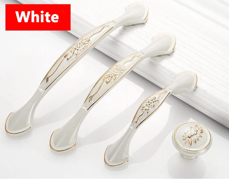 white Ручки шкафа для мебели простые кухонные ручки для открывания дверных ручек handvaten voor meubels bouton YJ2006 - Цвет: white