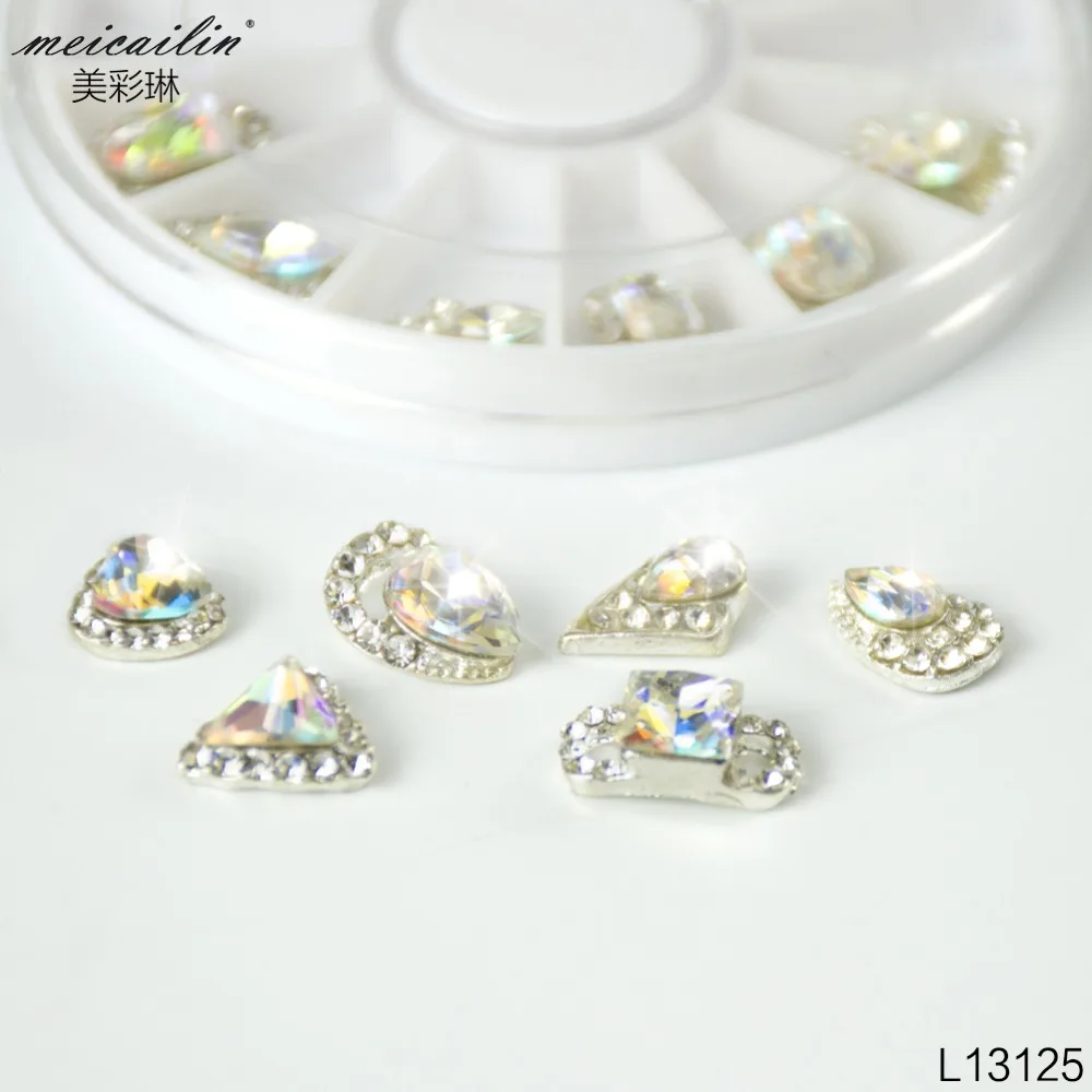 1 колесо кристаллы для ногтей Rhinstones AB Flatback DIY украшения дизайна Маникюрные Nailart