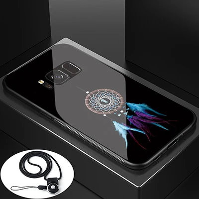 A1 Advaka для samsung Note 8 Роскошный чехол из закаленного стекла для samsung Galaxy S8 S8 plus силиконовый бампер противоударный чехол для телефона - Цвет: A1