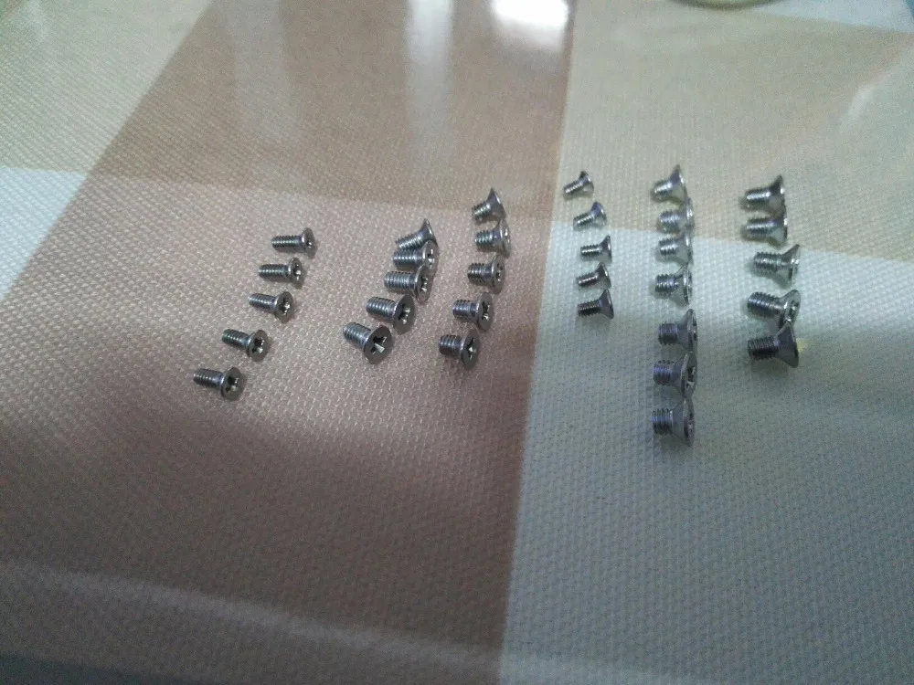 30pcs/lot M2/M2.5/M3*4/5mm stainless steel phillips cross flat head small screws for leather belts waistband assorment kit232 |