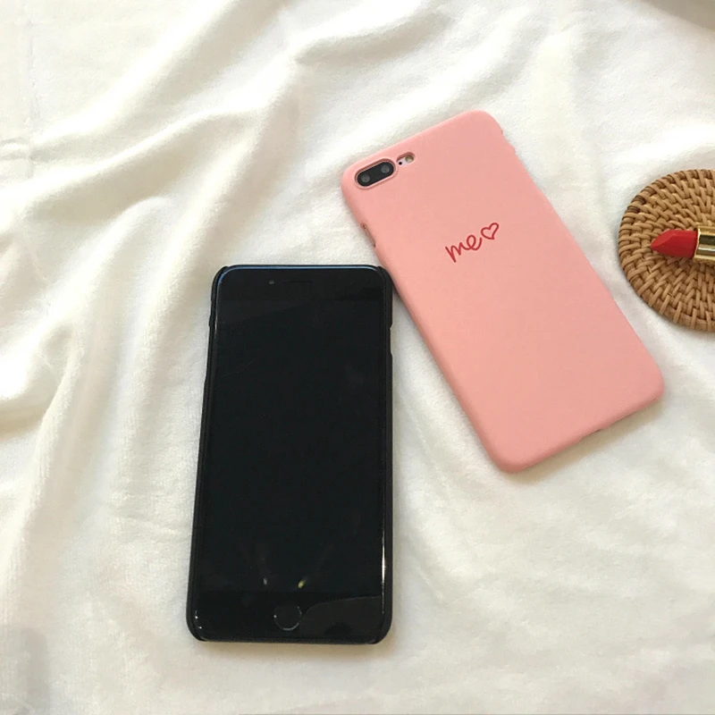 Простой жесткий чехол для iphone X 8 7 6S Plus с сердечками влюбленных iPhone 6 | Мобильные