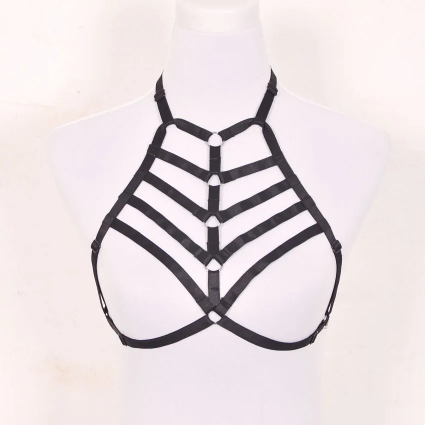 Нейлоновая Готическая портупея для мужчин и женщин черная эластичная аксессуар